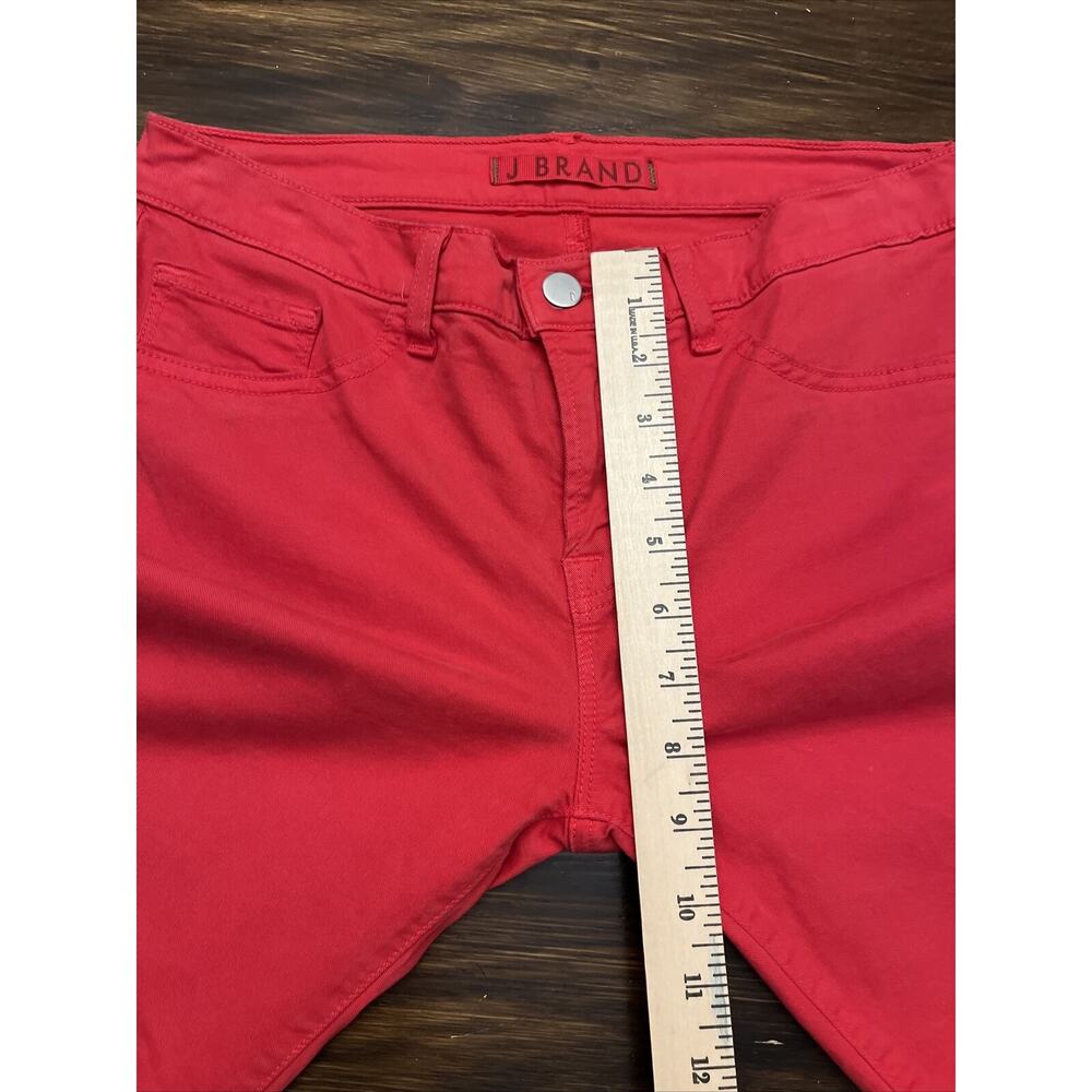 J BRAND Skinny Leg Brt Red Bright Low Rise Jeans Size 28 Denim USA - Picture 10 of 11
